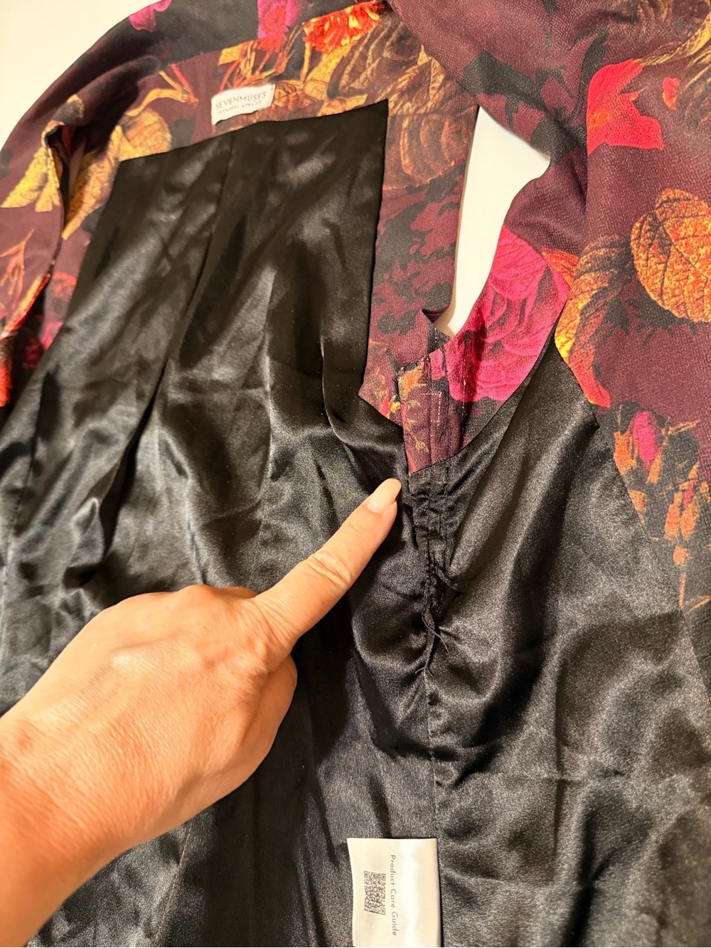 Seven Muses fitted floral print vest, haute couture Istambul Atelier, size XS - Picture 7 of 10